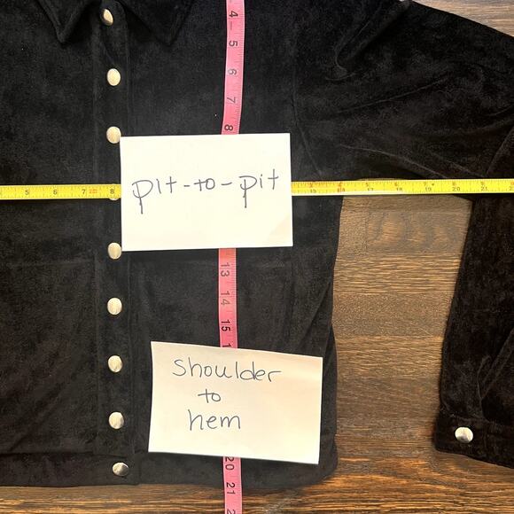 Alexa Chung | Women's Velvety Snap Button Collared Jacket Black Size UK 6 US 0 - Picture 8 of 8